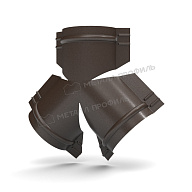 Y-образный тройник для круглого конька R110 (VALORI-20-DarkBrown-0.5)